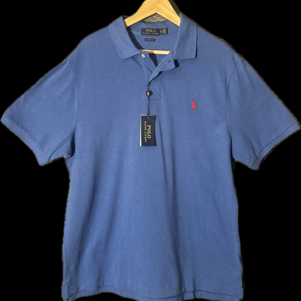 NWT Blue XL Mens The Iconic Mesh Polo Shirt - Picture 4 of 11